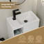 Petit meuble-lavabo mural 20 po avec lavabo, robinet et drain intégrés-2041446133