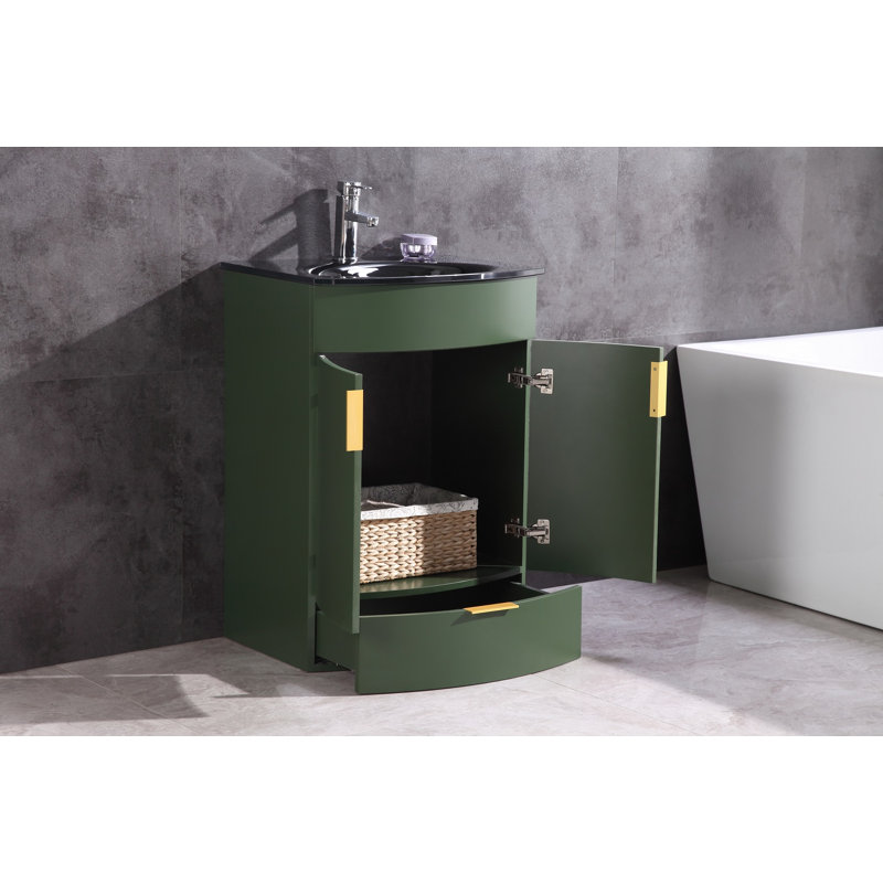 Ensemble de meuble-lavabo simple 24 po Boger, Vert Vouge