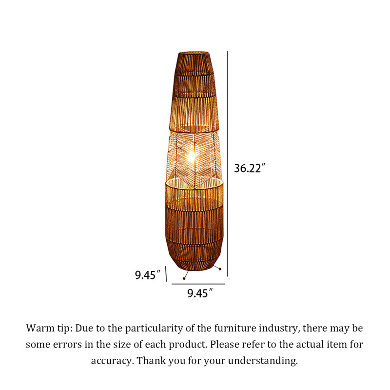 Lampe sur pied de style Wabi-Sabi