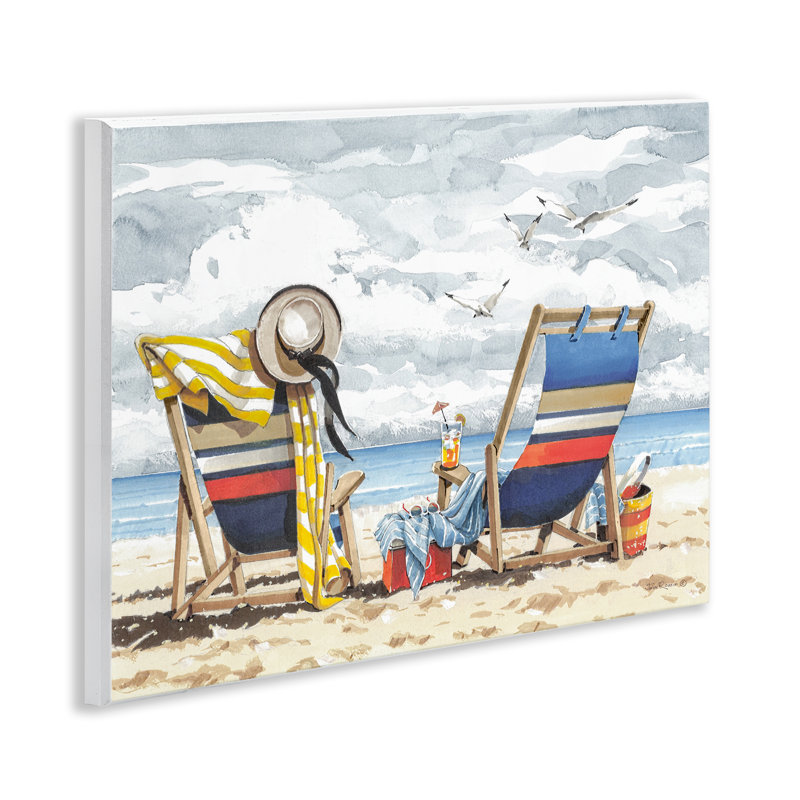 "Peaceful Beach Chairs", art mural par John Rossini