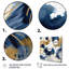 Motif abstrait avec textures bleues et dorées II - Décoration murale abstraite-1635171410-1635171404