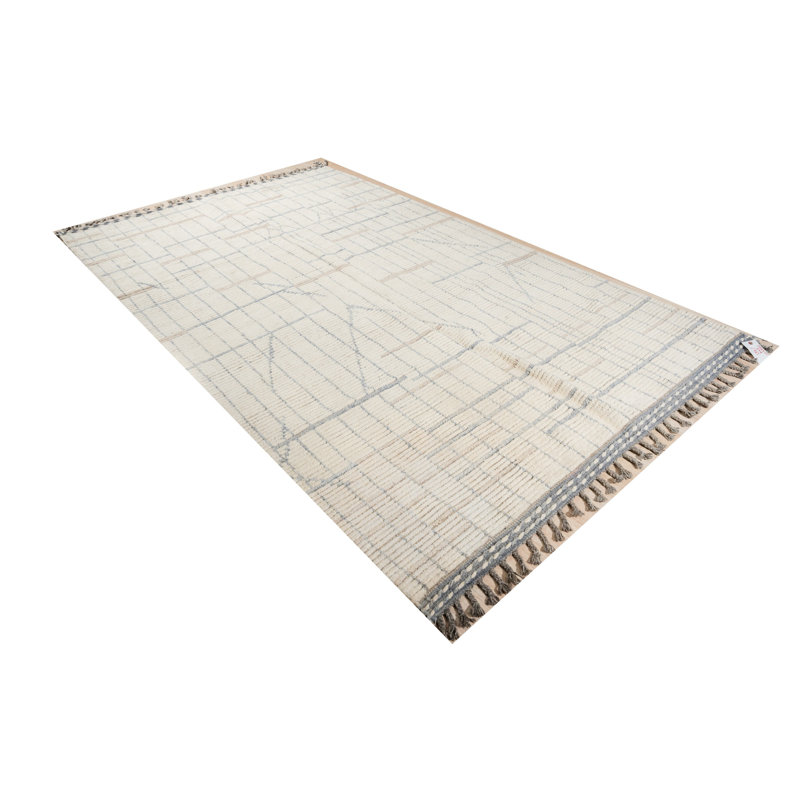 Tapis beige noué à la main Marrakech