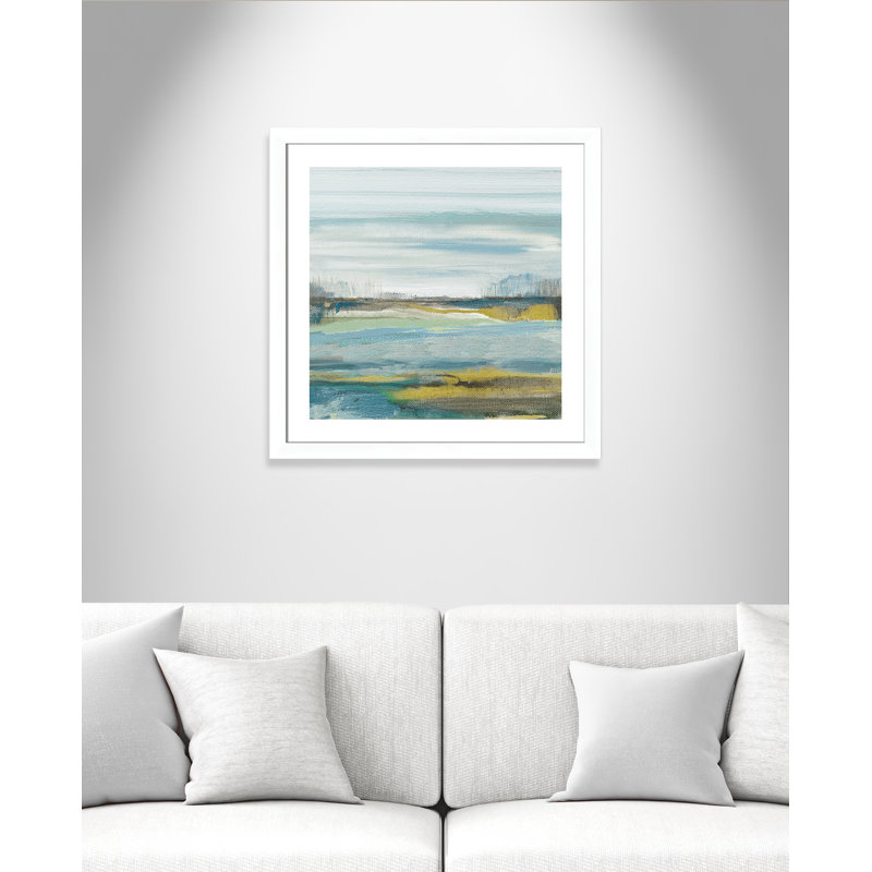 Lewbeach - Peinture encadrée, Blanc mat, H 29 po x l 29 po x P 1,25 po