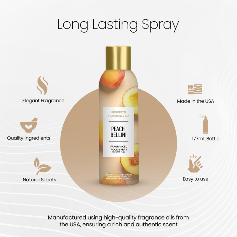 Brooklyn Fragrance Co. Fruits Room Spray – Premium Air Fresheners -Long lasting home Fragrance Spray for Bathroom, office & small spaces- 6 Fl oz.
