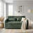 53" Wide Corduroy Convertible Sleeper Loveseat with USB Ports-1005748869