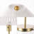 Rast 21.25" Modern Glam Metal Column LED Table Lamp with USB Charging Port and Pleated Shade
