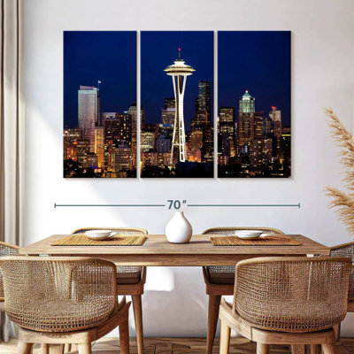 Paysage urbain de nuit Sebbie Seattle