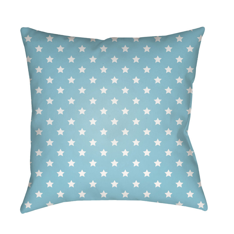 Stars Indoor/Outdoor Throw Pillow Cover, 18" H x 18" W x 3.5" D, Dark Blue