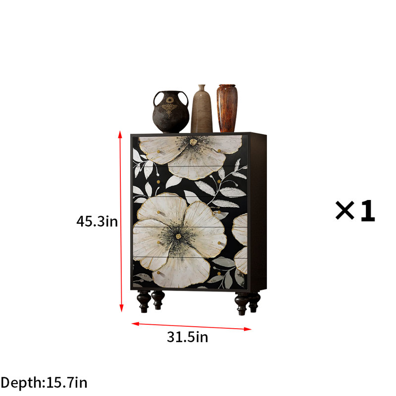 Commode d'appoint en bois massif italien