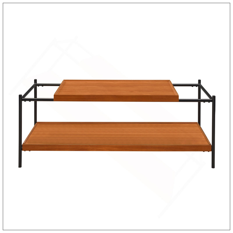 Versatile Rectangular Coffee Table With Shelf For Enhanced Functionality