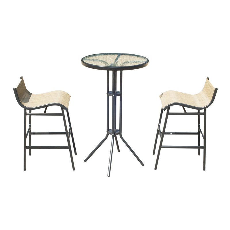 Hessler 2 - Person Patio Dining Set with Round Table