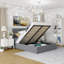 Grand lit plateforme tapissier-2107641179