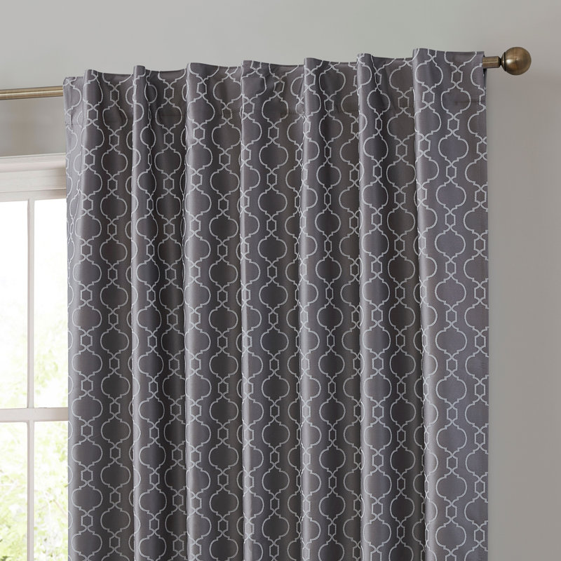 Ritenour Polyester Curtain Pair, 52" W x 84" L, Gray