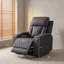 Fauteuil inclinable électrique moderne en cuir sablé bleu-gris de luxe moderne | Fauteuil inclinable de cinéma maison simple