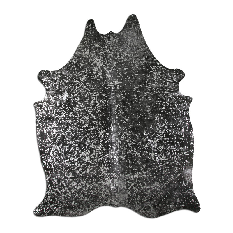 Tapis argenté/noir exquis brillante acid vache Derby