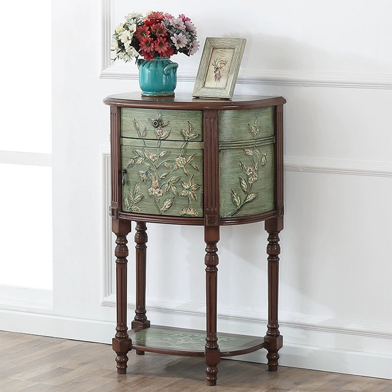 Console noyer massif et bois manufacturé, Walnut