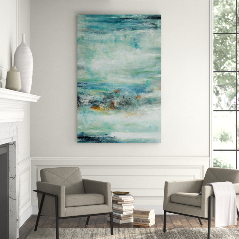 Aqua Story Print by Derek Shaw, 55" H x 36" W