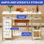 Bureau d'écriture multifonctionnel Sonequa - Table de maquillage et de manucure avec structure en métal-861344264