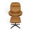 Velvet Swivel Accent Chair with Footstool-948334962