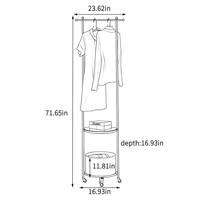 Portemanteau en acier inoxydable poli, Brown