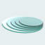 Plateau de table rond en verre trempé d'une seule pièce, verre transparent bord biseauté épais de 2/5 po d'épaisseur, esthétique et pratique pour de nombreuses applications -1365993843