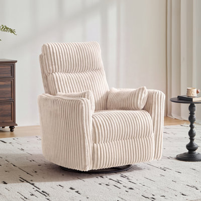   Sherry 34'' Corduroy Swivel Power Recliner & Rocker with USB Port