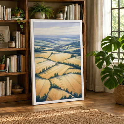 Patchwork Fields Landscape - Wrapped Canvas