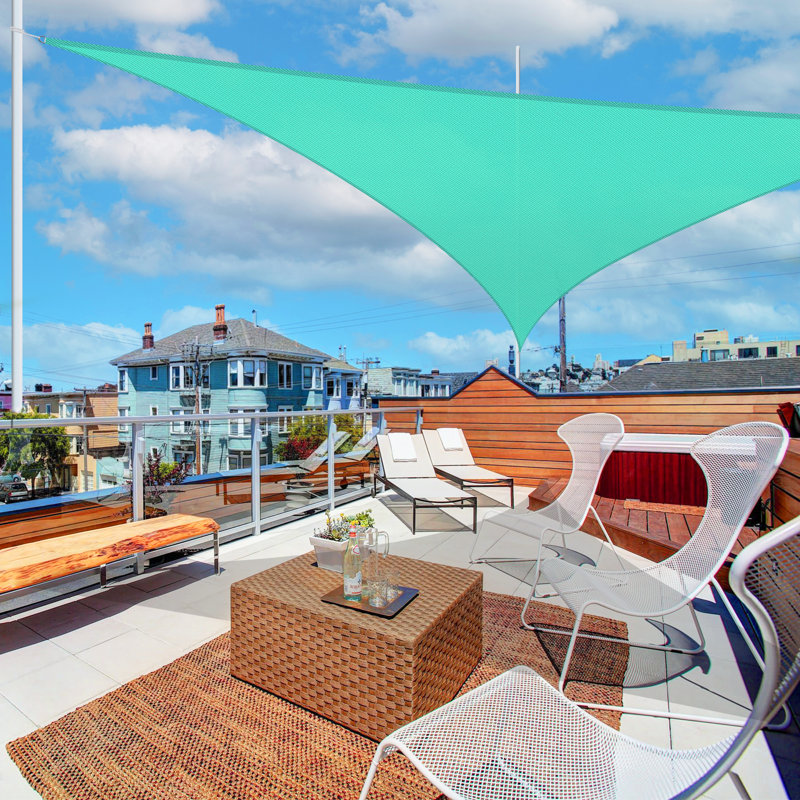 Yescom Triangle Shade Sail, 25 (ft.) x 25 (ft.), Pearl Aqua