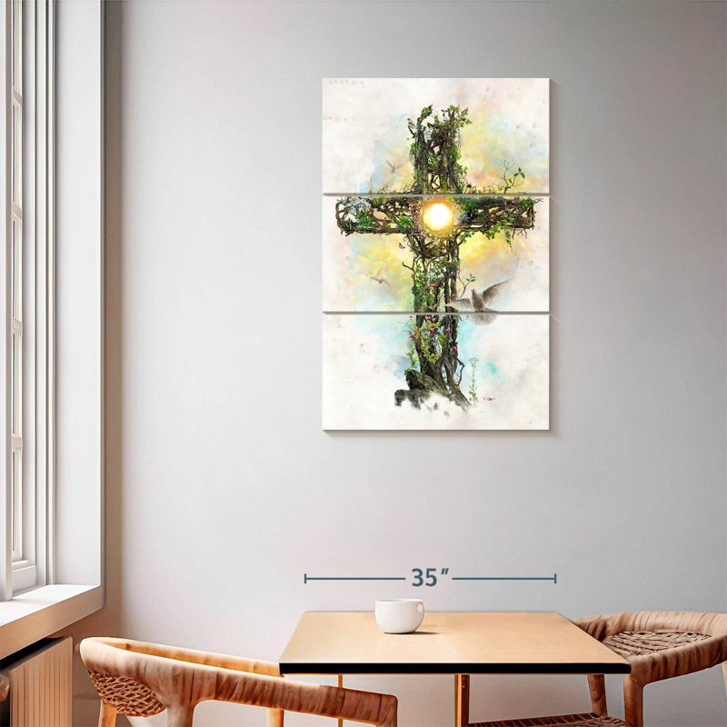 Adella, la croix du Christ, H 57 po x l 36 po