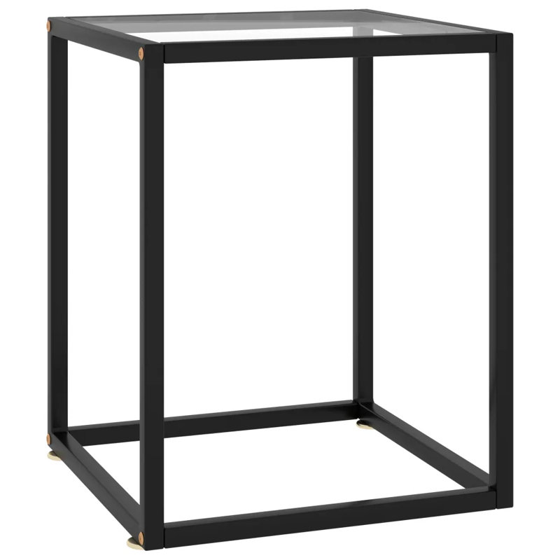 Filadelfio Glass Top Frame End Table, Transparent