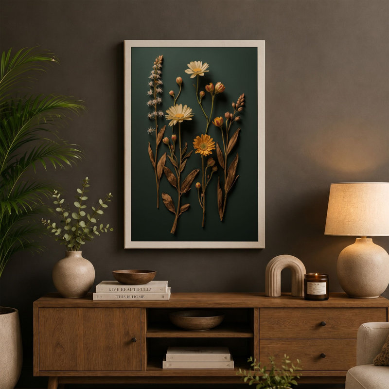 Dried Study Botanical - Wrapped Canvas, 30x20 - 76.2 x 50.8 cm, White Border