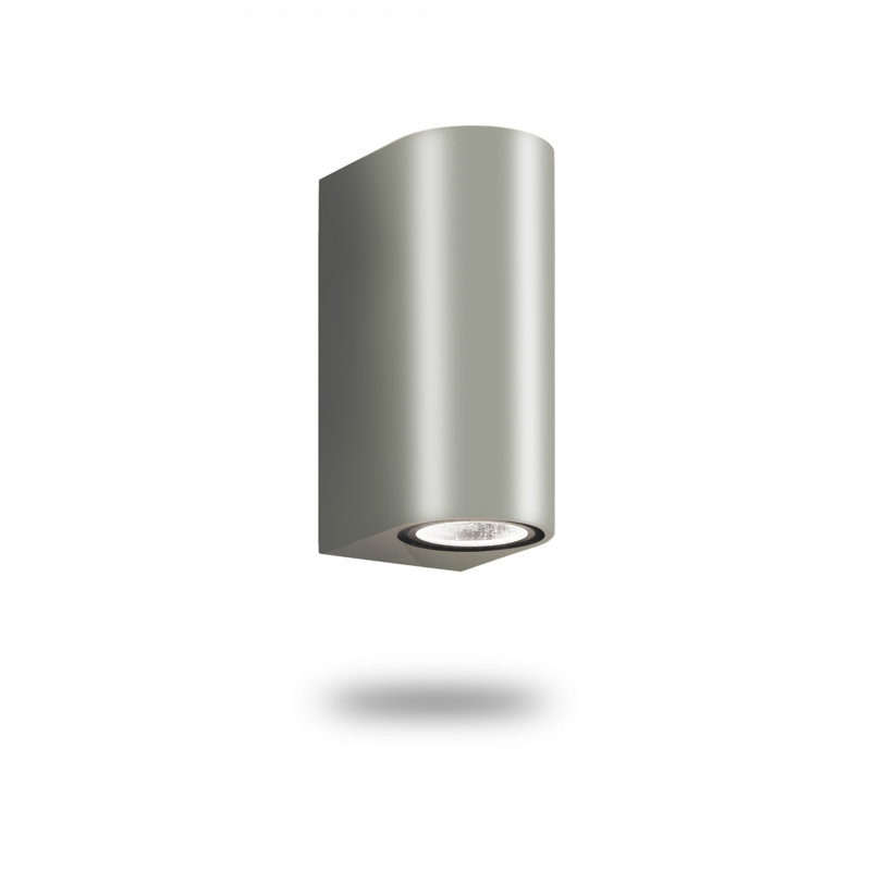Serena Hardwired Outdoor Wall Lantern, Silver