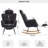 Teddy Fabric Upholstered Nursery Rocking Glider Chair-1504793720