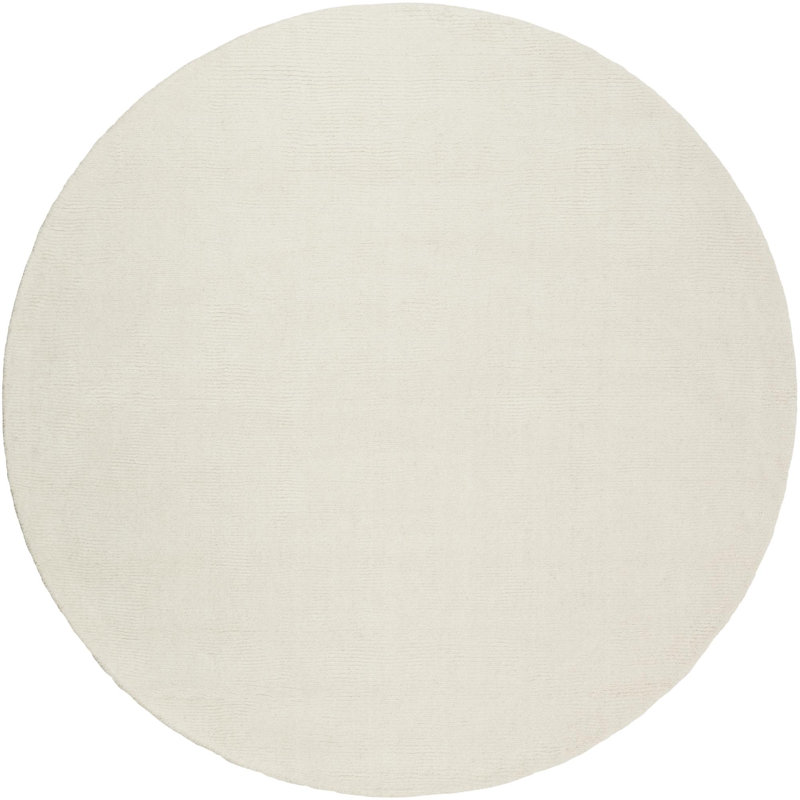 Tapis beige en laine Crowe, Rond 6 pi
