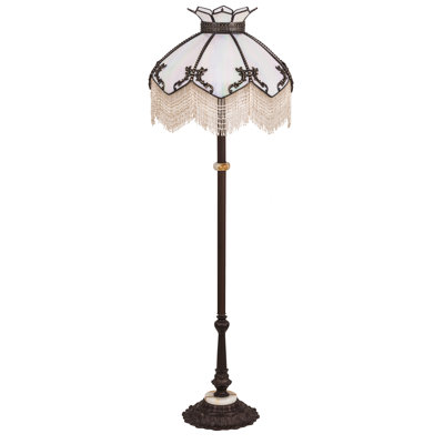Meyda Tiffany & Stained Glass 64'' Mahogany Bronze Traditional Floor Lamp