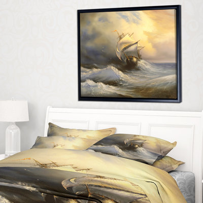 " Vessel In Stormy Sea "