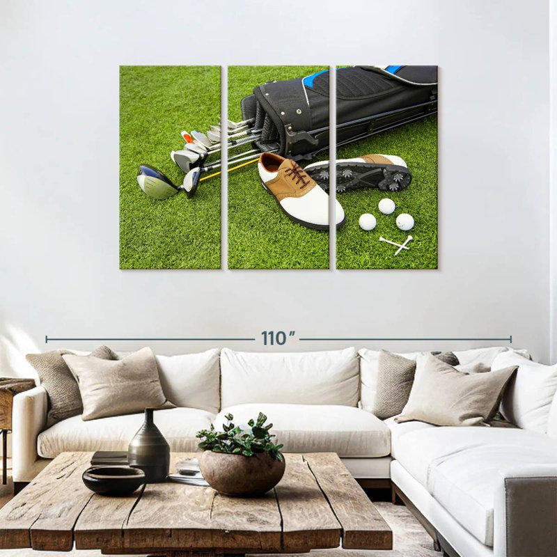 Ensemble de matériel de golf, H 48 po x l 74 po