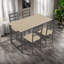 Ensemble de table et de chaises cinq pièces avec dossier, style industriel, structure solide-1635804318-1635804305-1635804307