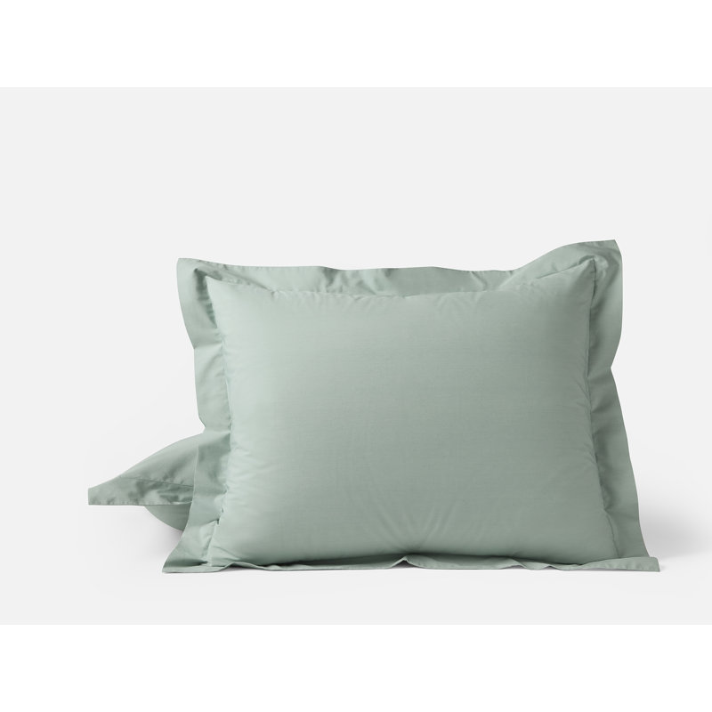 Refined Organic Classic Organic Percale Sham, Standard, Seafoam