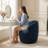 Teddy Fabric Swivel Accent Armchair Barrel Chair-2079289101