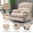 23" Seat Width And High Back Large Size Chenille Power Lift Recliner Chair With 8-Point Vibration Massage And Lumbar Heating-1120651215