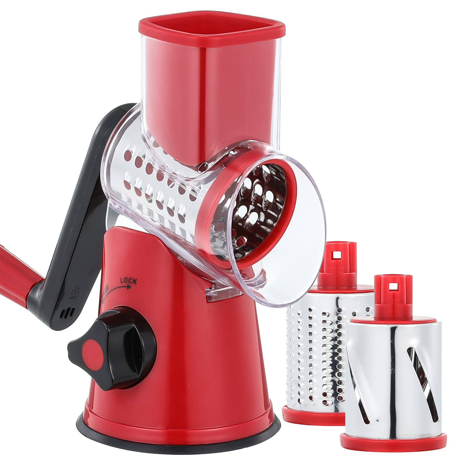 V5-Star Rotary Cheese Grater,Kitchen Mandoline Vegetable Slicer