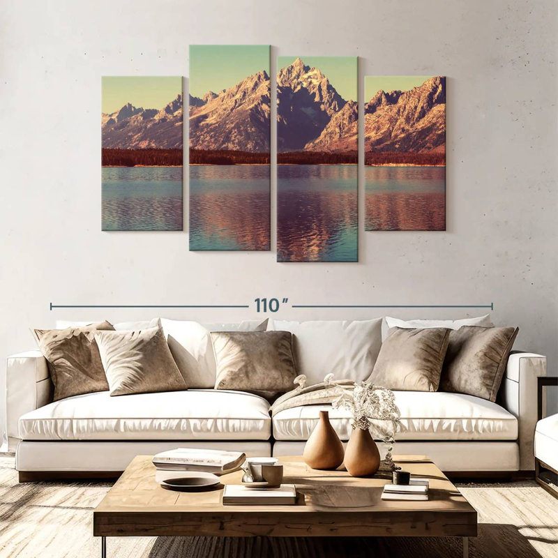 Alvord Grand Teton Reflections, H 54 po x l 84 po