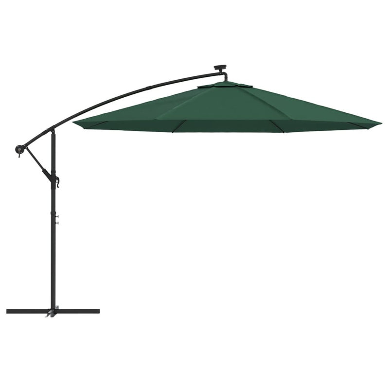 Gurganus 350cm Lighted Market Parasol, Green