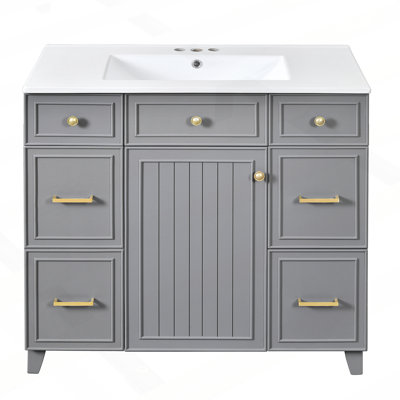 Meuble-lavabo sophistiqué avec rangement abondant et fabrication durable