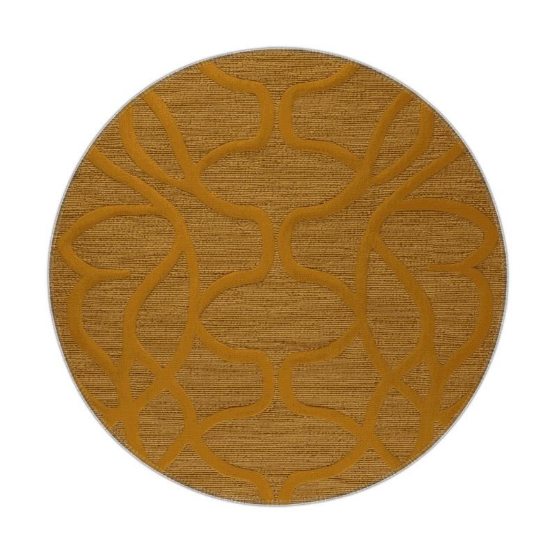 Tapis brun intérieur et extérieur Trellis, Rond 5 pi