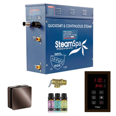 Oasis Series 7.5KW Steam Bath Generator With Continuous Steam Plus Easy Touch Pad