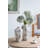 Accent Vase With Vintage European Pottery Inspired Design For Tabletop Mantel And Sideboard Decoration