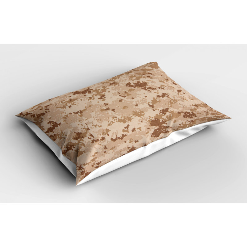 Brown Polyester Microfiber Piece Sham, Twin