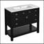 Meuble-lavabo 36 po avec lavabo supérieur, armoire de rangement moderne avec 2 portes à fermeture douce et 6 tiroirs, meuble-lavabo simple